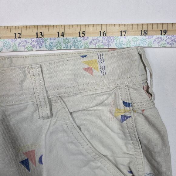 Wallace & Barnes Carpenter Canvas Double Knee AOP Sailboat Cream Tan Y2K 36x30 - Picture 7 of 10